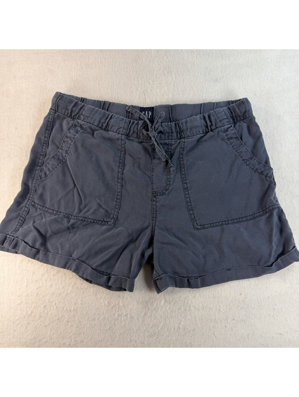 GAP Blue Shorts Lightweight Elastic Waist Women’s Size M Pull On Buttery Soft